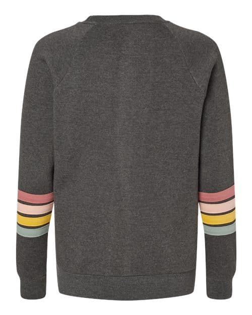 MV Sport Women's Striped Sleeves Crewneck Sweatshirt thumbnail 4