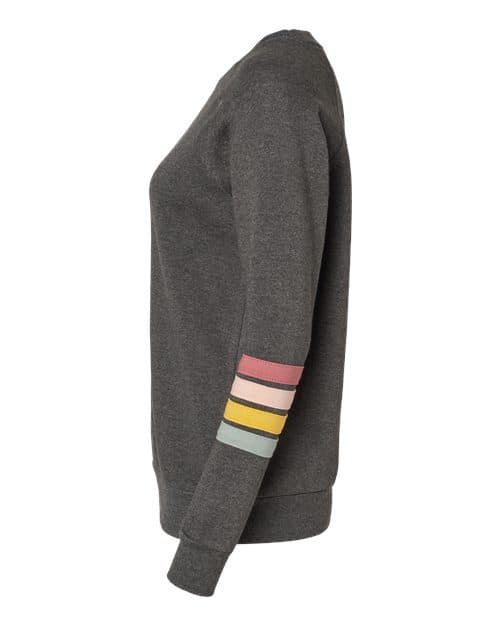MV Sport Women's Striped Sleeves Crewneck Sweatshirt thumbnail 6