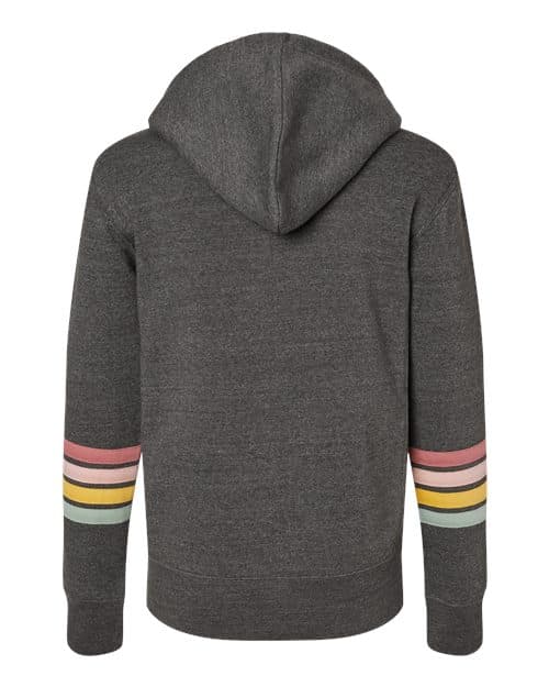 MV Sport Women's Striped Sleeves Full-Zip Hooded Sweatshirt thumbnail 4