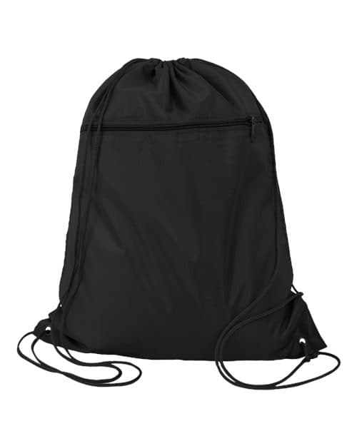 Q-Tees Polyester Drawstring Backpack thumbnail 2