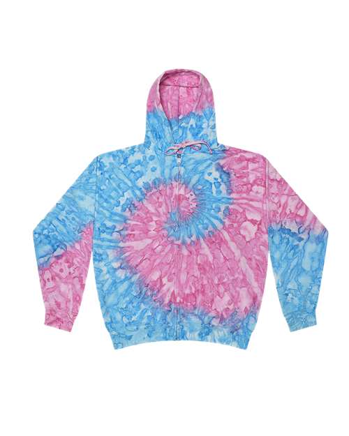 Colortone Unisex Tie-Dyed Full-Zip Hooded Sweatshirt thumbnail 2