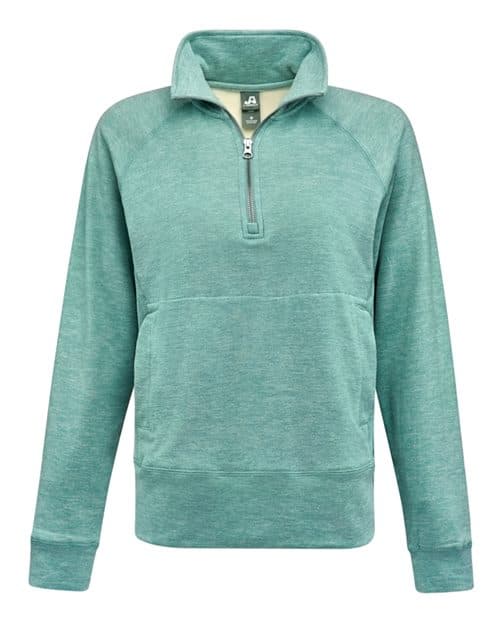 J. America Women's Electric Fleece Quarter-Zip Sweatshirt thumbnail 2
