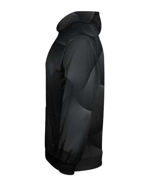 Badger Youth Warp Hooded Long Sleeve T-Shirt thumbnail 4