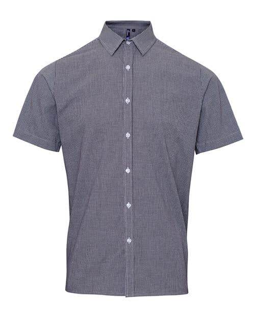 Artisan Collection by Reprime Men's Microcheck Gingham Cotton Shirt (RP221) thumbnail 3