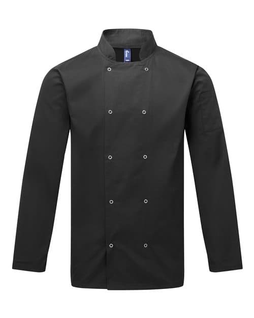 Artisan Collection by Reprime Unisex Ten Studded Front Chef Coat thumbnail 3