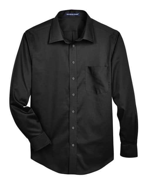 Devon & Jones Men's Crown Collection® Solid Stretch Twill Woven Dress Shirt thumbnail 3
