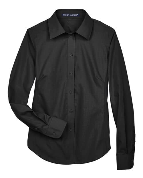 Devon & Jones Women's Crown Collection® Broadcloth Woven Dress Shirt thumbnail 3