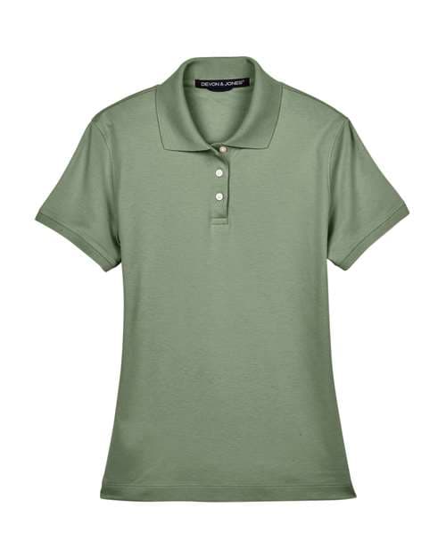 Devon & Jones Women's Perfect Pima Interlock Polo thumbnail 3