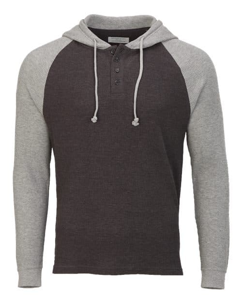 Boxercraft Unisex Waffle Knit Pullover Hooded Long Sleeve T-Shirt thumbnail 3