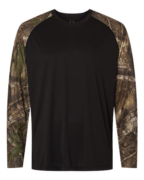 RealTree Unisex Realtree® Performance Colorblocked Long Sleeve T-Shirt thumbnail 3