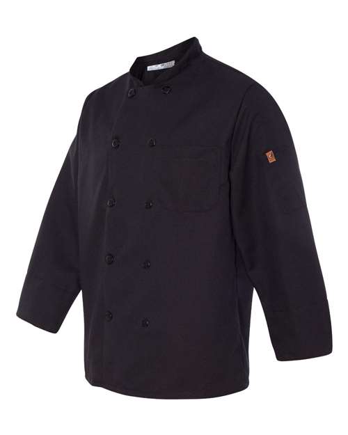 Chef Designs Ten Pearl Button Black Chef Coat thumbnail 4