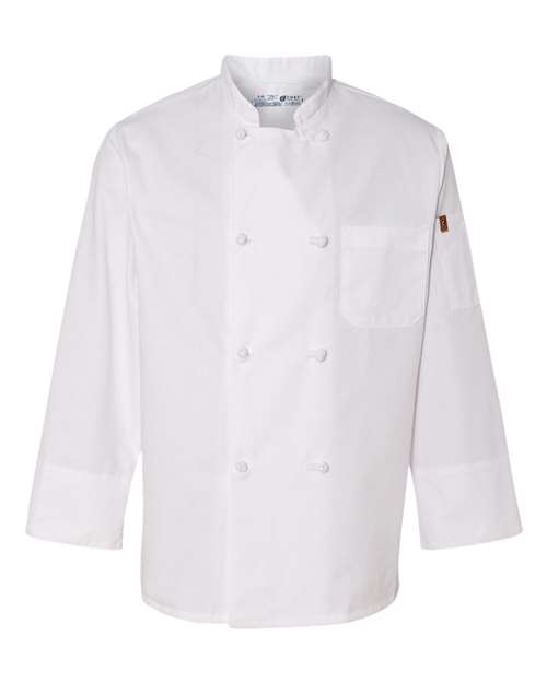 Chef Designs Eight Knot Button Chef Coat with Thermometer Pocket thumbnail 2