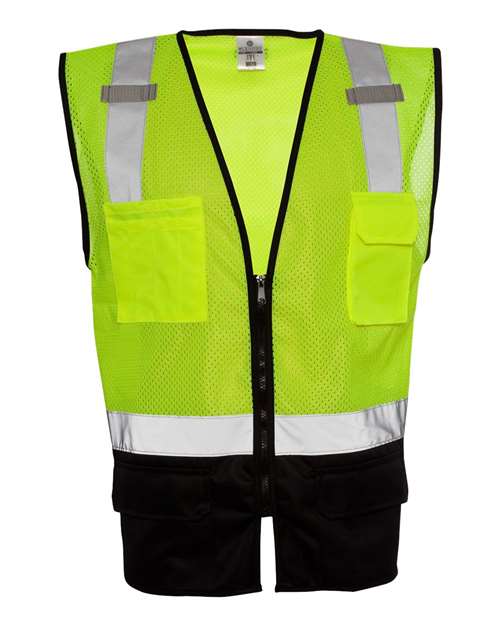 Kishigo Unisex Black Bottom Mesh Class 2 Vest thumbnail 2