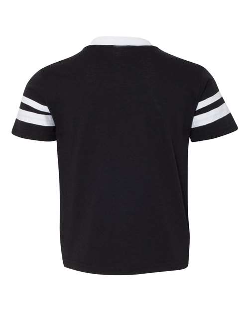 Augusta Sportswear Youth V-Neck Jersey with Striped Sleeves thumbnail 3