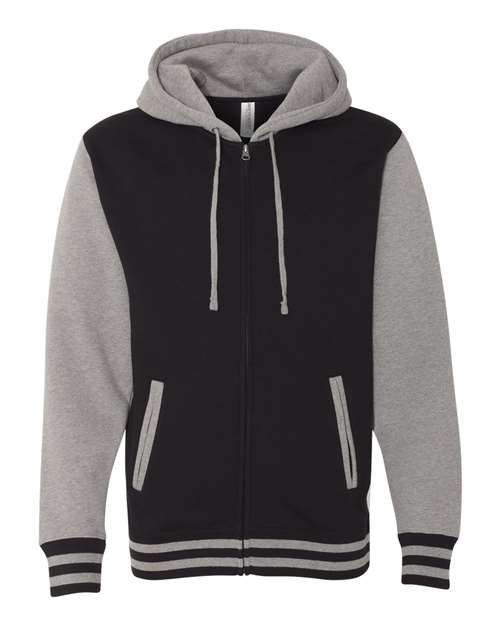 Independent Trading Co. Unisex Heavyweight Varsity Full-Zip Hooded Sweatshirt thumbnail 3