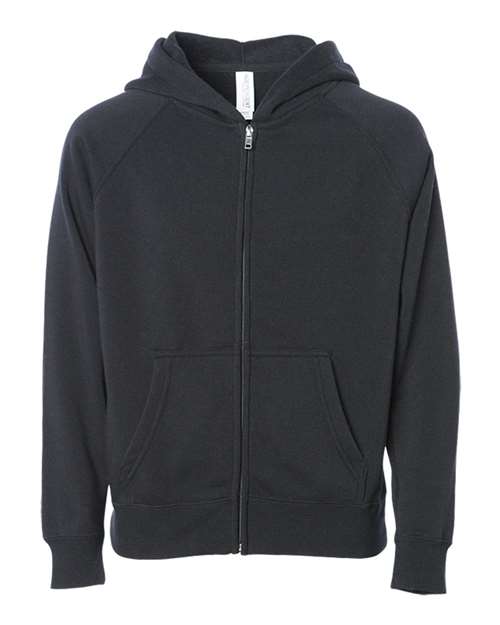 Independent Trading Co. Toddler Lightweight Special Blend Raglan Zip Hood thumbnail 2