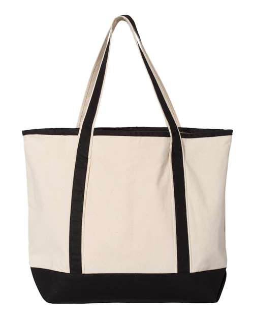 Q-Tees 34.6L Large Canvas Deluxe Tote thumbnail 3