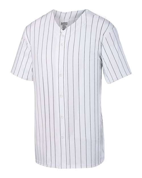 Augusta Sportswear Unisex Pinstripe Full Button Baseball Jersey thumbnail 2