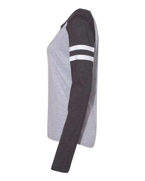 LAT Women's Fine Jersey Mash Up Long Sleeve T-Shirt thumbnail 4
