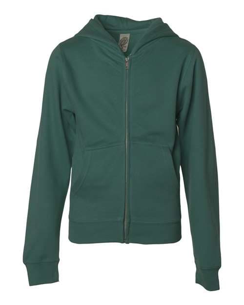 Independent Trading Co. Youth Midweight Full-Zip Hooded Sweatshirt thumbnail 2