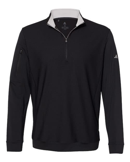 Adidas Men's Textured Quarter-Zip Pullover thumbnail 3