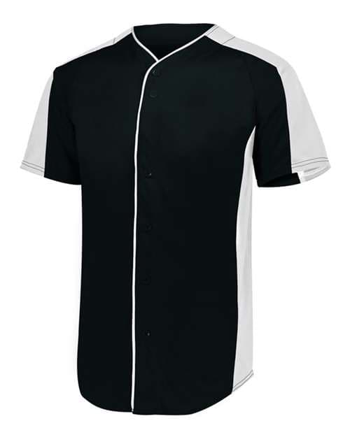 Augusta Sportswear Youth Full Button Baseball Jersey thumbnail 2