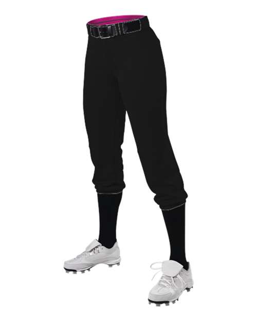Alleson Athletic Girls' Premium Fastpitch Softball Pants with Belt Loops thumbnail 2