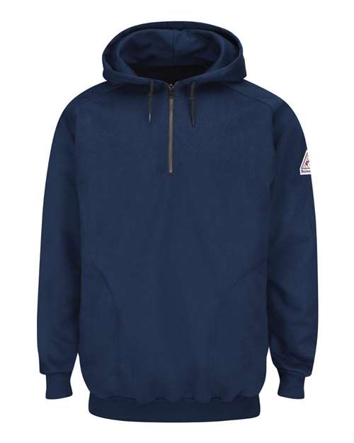 Bulwark Men's Tall Flame Resistant Quarter-Zip Hooded Sweatshirt thumbnail 2