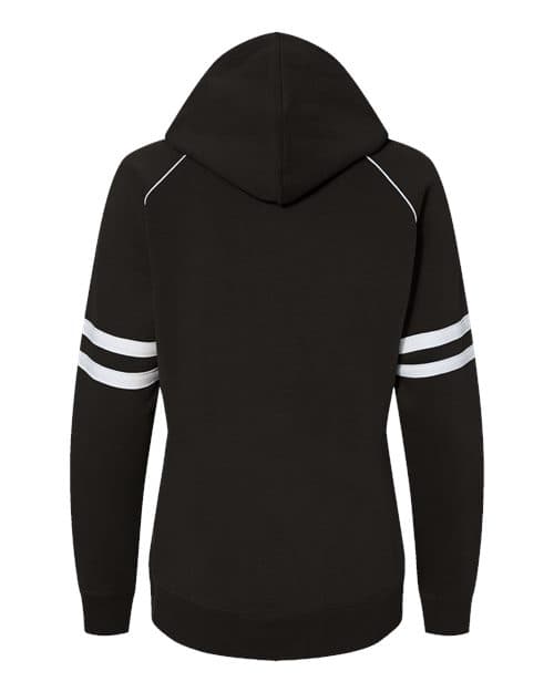 J. America Women's Varsity Fleece Piped Hooded Sweatshirt thumbnail 4