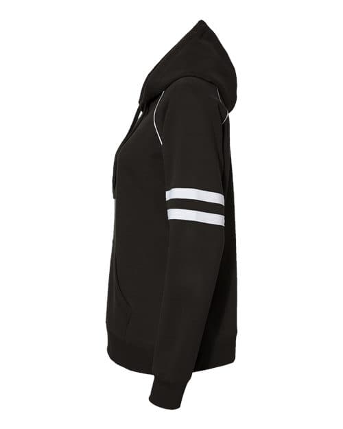 J. America Women's Varsity Fleece Piped Hooded Sweatshirt thumbnail 6