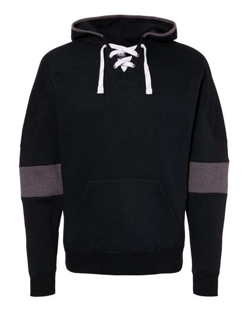 J. America Men's Sport Lace Colorblocked Fleece Hooded Sweatshirt thumbnail 3