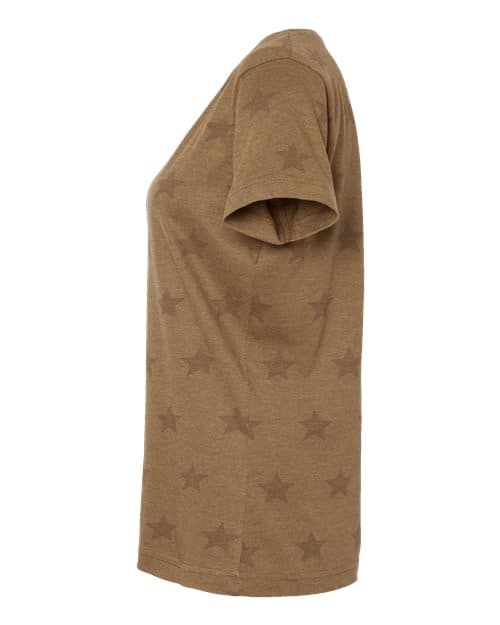 Code Five Women's Star Print Scoop Neck Tee thumbnail 4