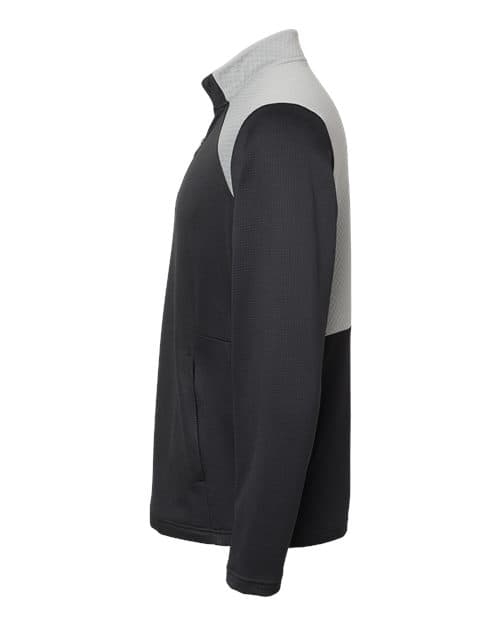 Adidas Men's Textured Mixed Media Quarter-Zip Pullover thumbnail 6
