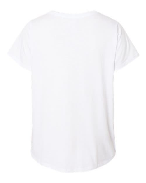 LAT Women's Curvy Collection Fine Jersey V-Neck Tee thumbnail 4