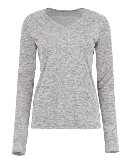 Holloway Women's Electrify CoolCore® Long Sleeve V-Neck T-Shirt thumbnail 2