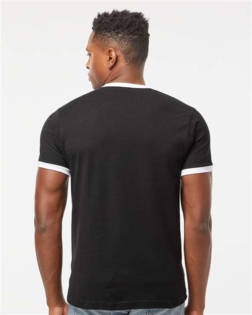 Tultex Unisex Fine Jersey Ringer T-Shirt thumbnail 5