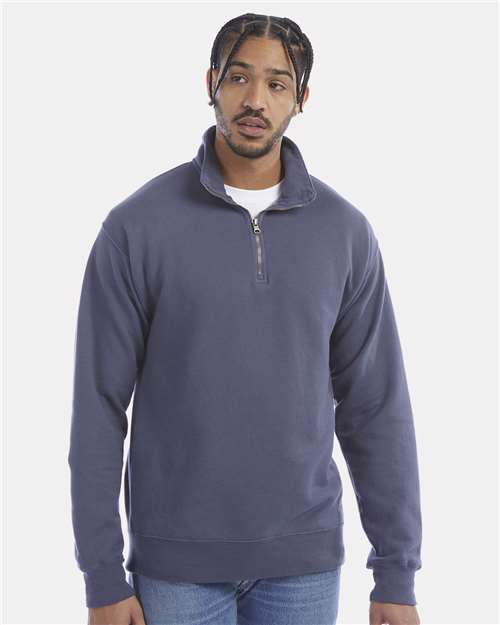 ComfortWash by Hanes Unisex Garment-Dyed Quarter-Zip Sweatshirt thumbnail 2