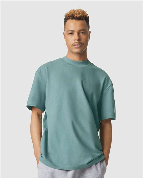 American Apparel Unisex Pique Mock Neck Tee thumbnail 2