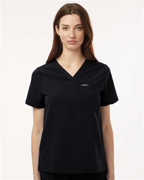 Jaanuu Women's Rhena Essential 1-Pocket Scrub V-Neck Top thumbnail 2
