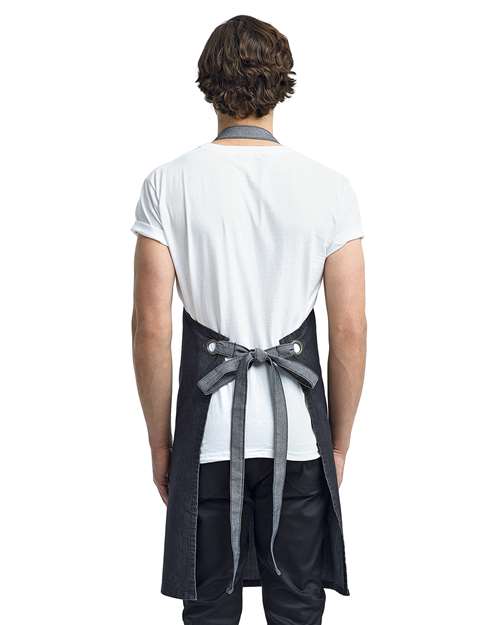 Artisan Collection by Reprime Domain Contrast Denim Bib Apron thumbnail 4