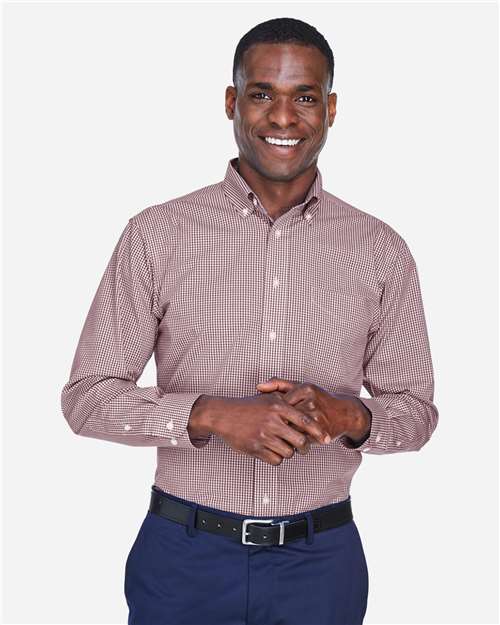 Devon & Jones Men's Crown Collection® Gingham Check Woven Dress Shirt thumbnail 2