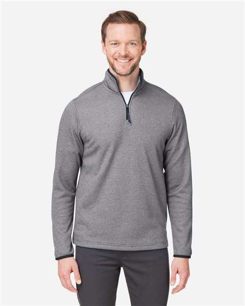 CORE365 Men's Venture Heathered Stripe Quarter-Zip Pullover thumbnail 2
