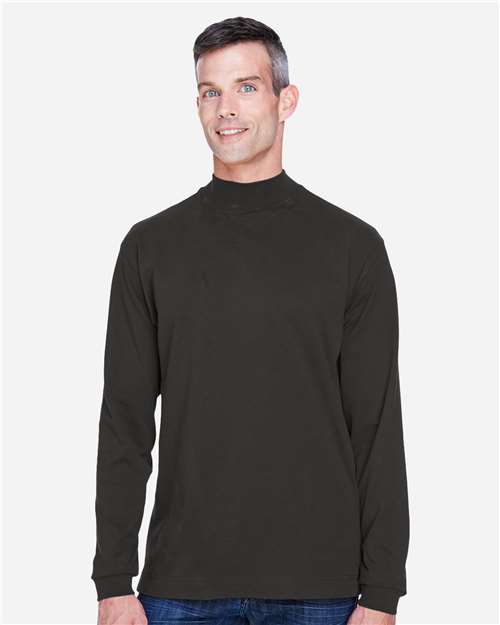 Devon & Jones Unisex Sueded Jersey Mock Neck T-Shirt thumbnail 2