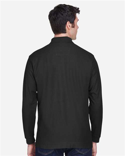Devon & Jones Men's Pima Piqué Long Sleeve Polo thumbnail 5