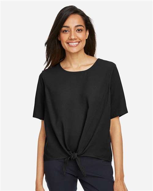 Devon & Jones Women's Perfect Fit™ Tie Front Blouse thumbnail 2