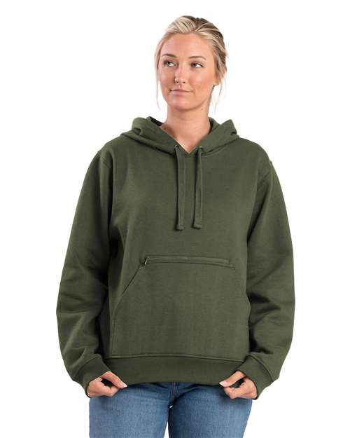 Berne Apparel Women's Heritage Zippered Pocket Hooded Sweatshirt thumbnail 2
