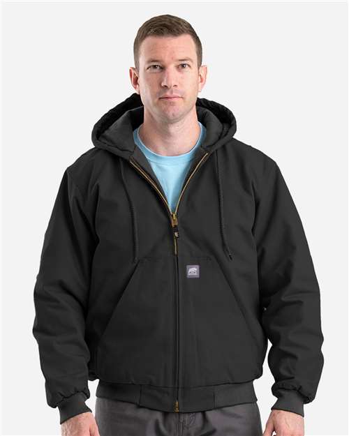 Berne Apparel Men's Tall Highland Washed Cotton Duck Hooded Jacket thumbnail 2