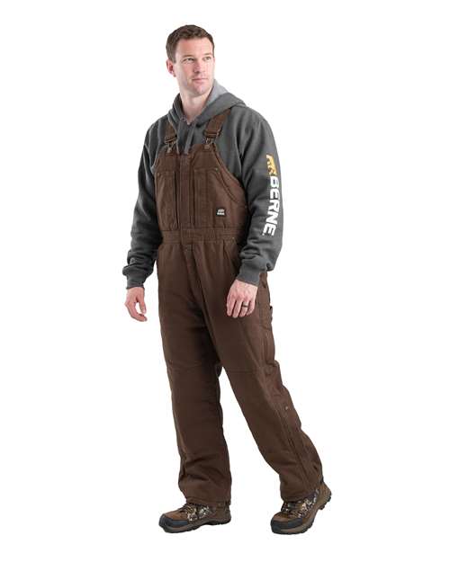 Berne Apparel Men's Heartland Insulated Washed Duck Bib Overall thumbnail 2