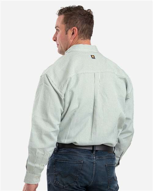 Berne Apparel Men's Tall Flame-Resistant Down Plaid Work Shirt thumbnail 4