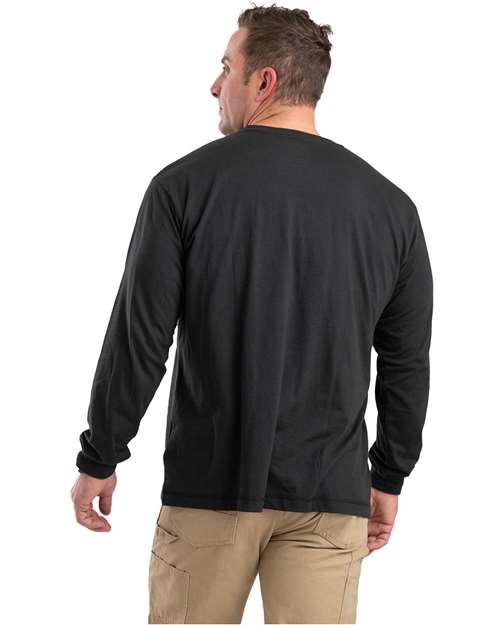 Berne Apparel Men's Tall Performance Long Sleeve Pocket T-Shirt thumbnail 3